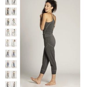 Ripple Stone Wash Yoga Jumpsuit Gray